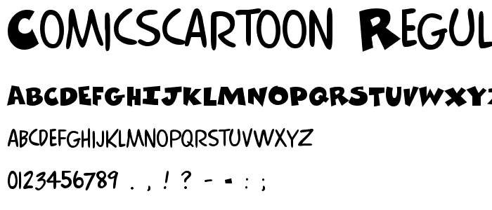 ComicsCarToon Regular font